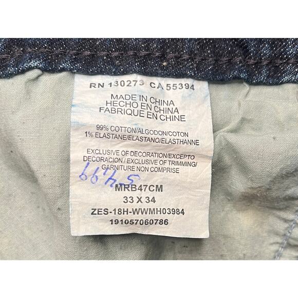 Wrangler Rock 47 Denim men's jeans slim boot dark washed 33 x 34 - Picture 3 of 7